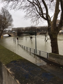 The flooding Seine